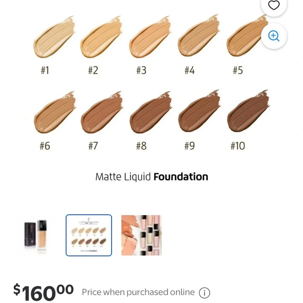 $160 MSRP La Predire Prestige La Belle Flawless Matte Foundation # 1 light